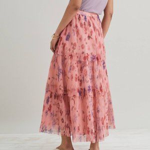 HTF Anthropologie Tomasa Pleated Tulle Midi Skirt